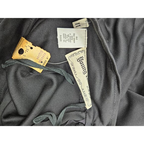 VTG New Young Innocent by Arpeja Black Pants Womens 11 Wide Leg Flare High Rise - Picture 7 of 7